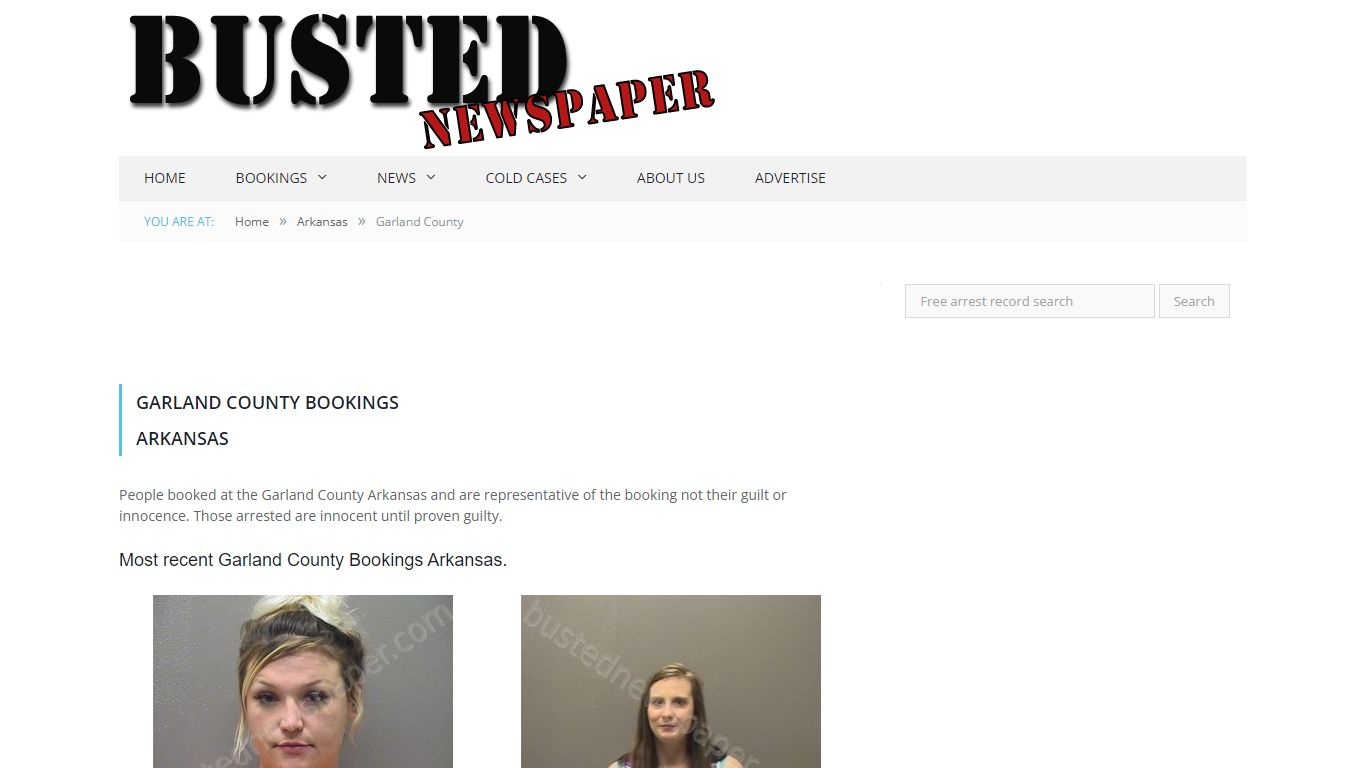 Garland County, AR Mugshots - BUSTEDNEWSPAPER.COM